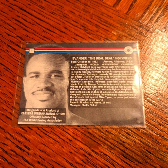 Evander Holyfield 🥊 Boxing Trading Card RingLords #1 🔥 The Real Deal - Picture 4 of 4